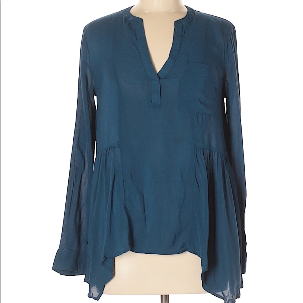 Anthro Maeve Blue Blouse 2